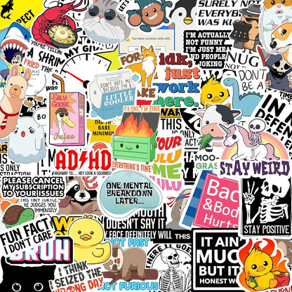 CILIFER® 130 Pcs Funny Saying Stickers (🎁BUY 1 FREE 1)