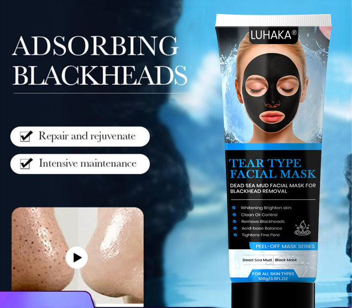 Luhaka® Gold Collagen Dead Sea Mud Blackhead Removing facial mask Deep Cleaning Pore Blackhead Removing Tearing facial mask