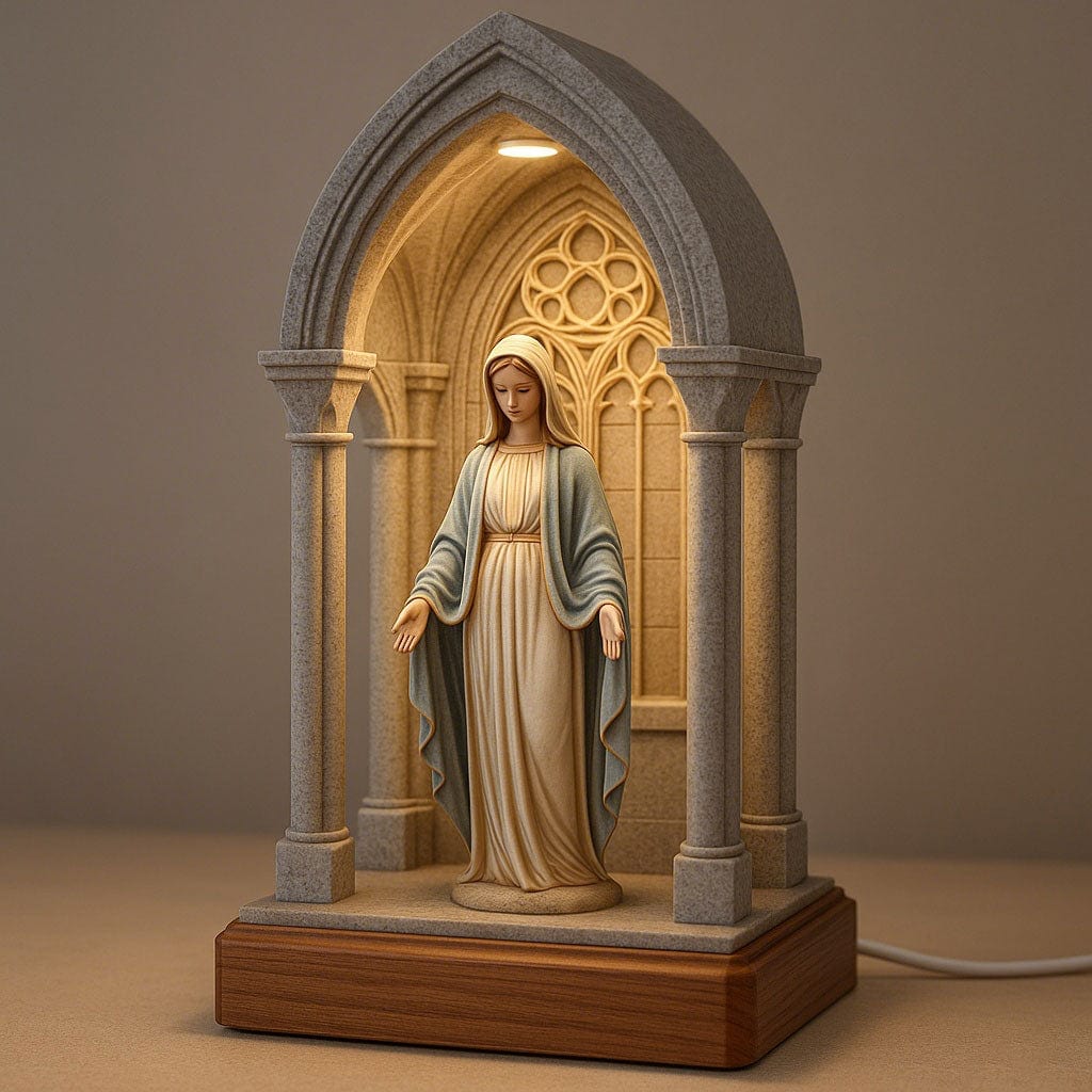 CZTICLE®Virgin Mary LED Devotional Table Lamp