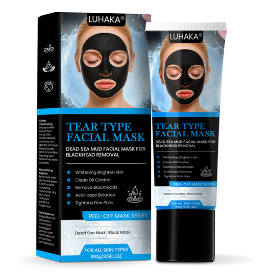 Luhaka® Gold Collagen Dead Sea Mud Blackhead Removing facial mask Deep Cleaning Pore Blackhead Removing Tearing facial mask