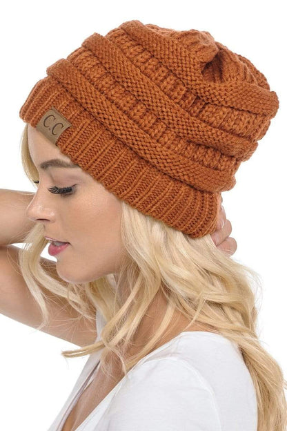 SFRCORD® Slouchy Thick Warm Cap Hat Skully Color Cable Knit Beanie