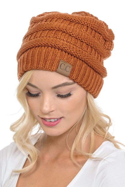 SFRCORD® Slouchy Thick Warm Cap Hat Skully Color Cable Knit Beanie