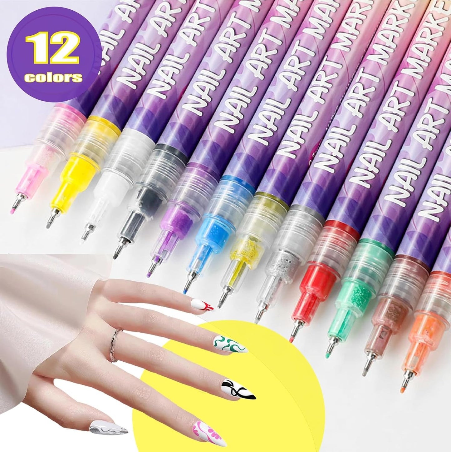 CILIFER® 🎁Last Day Sale 49% OFF🔥-🎨12 Colours Nail Art Pens Set