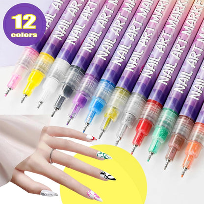 CILIFER® 🎁Last Day Sale 49% OFF🔥-🎨12 Colours Nail Art Pens Set