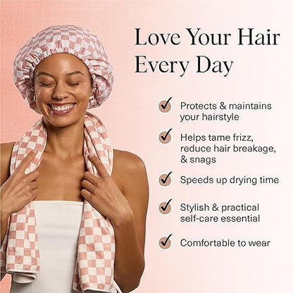 🎁Last Day Promotion 49% OFF🔥-Kitsch Luxury Shower Caps for Women Reusable Waterproof