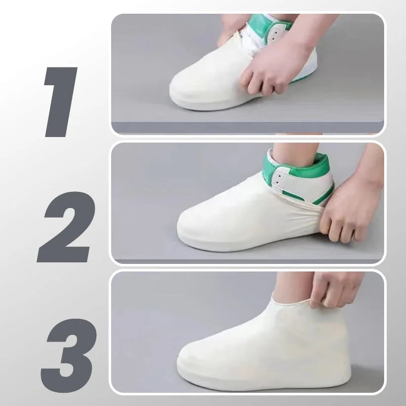 Waterproof Rain Shoe Cover – Non-slip sole & easy on/off – Reusable.