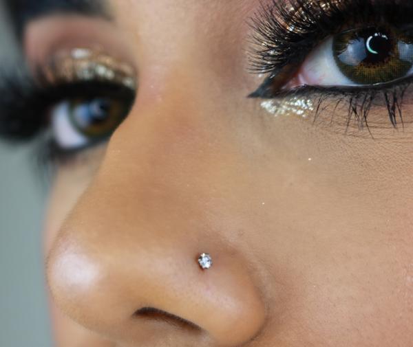 CILIFER® 2mm  Diamond Prong Nose Ring Stud