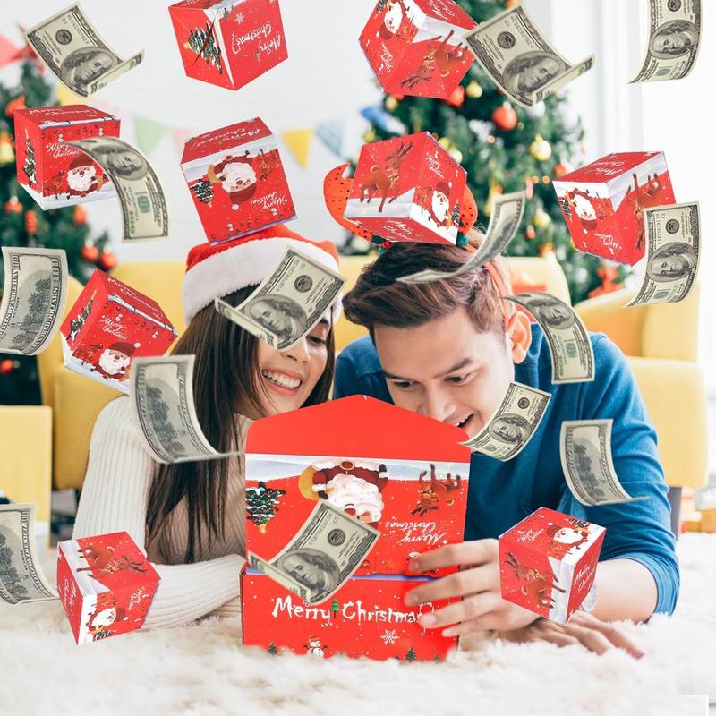 CILIFER® Surprise Gift Box Explosion Unique Folding Bouncing Red Envelope Cash Box.