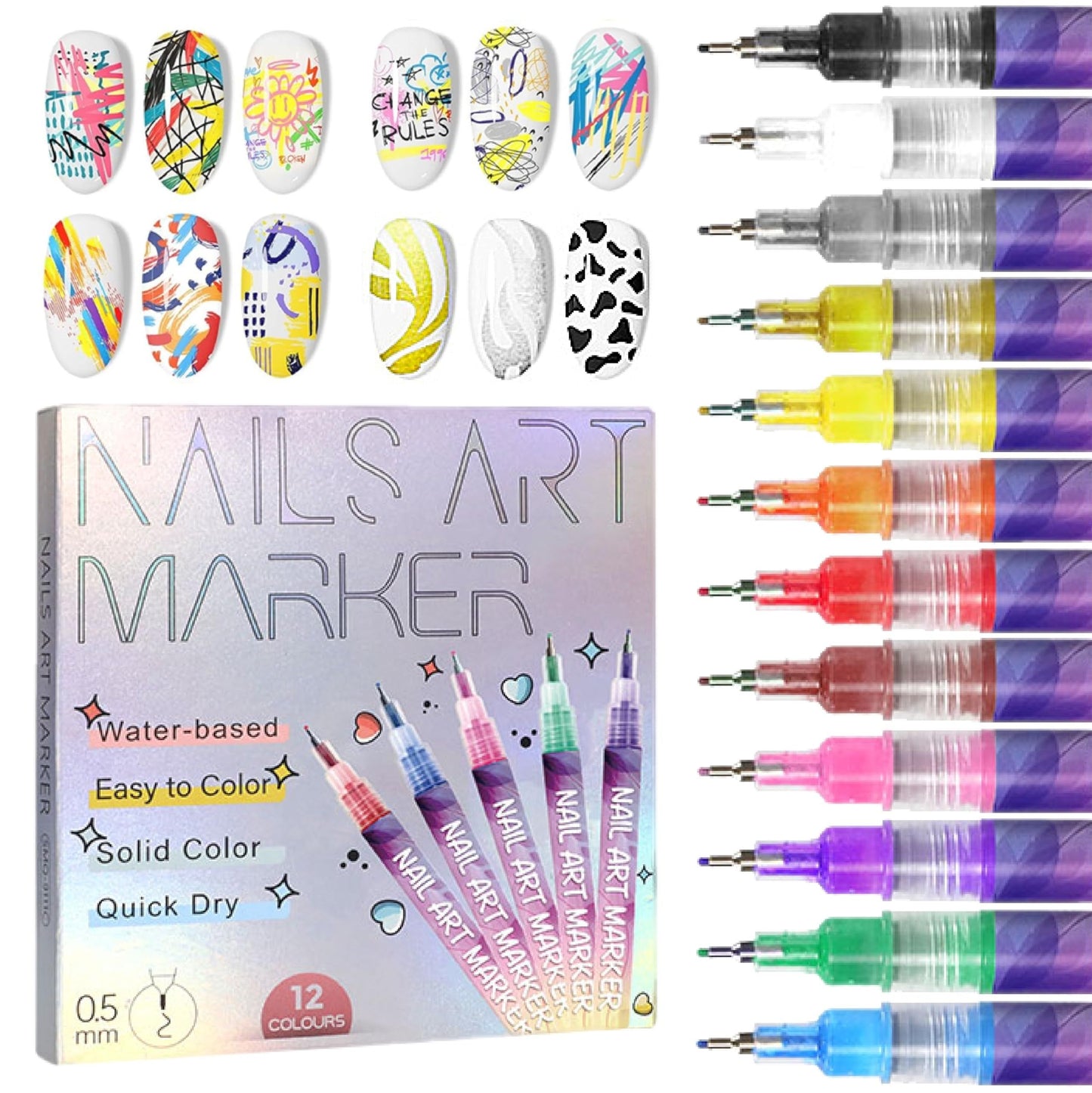 CILIFER® 🎁Last Day Sale 49% OFF🔥-🎨12 Colours Nail Art Pens Set