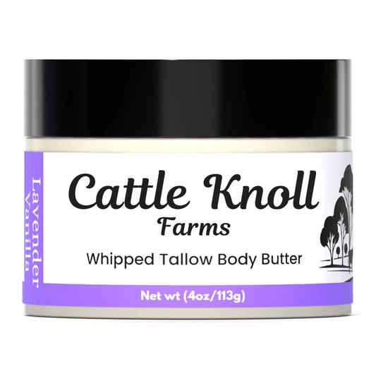 LUHAKA®  Natural Whipped Beef Tallow for Skin & Face – Deeply Moisturizing Tallow Balm – Organic Grass-Fed Skincare – Nourishes Dry. Sensitive Skin– Non-Comedogenic. Fast-Absorbing (4oz. Lavender Vanilla)