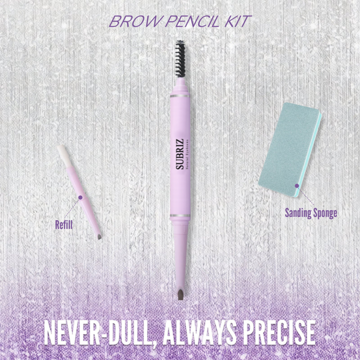 LUHAKA® DOUBLE-ENDED FEATHER EDGE EYEBROW PENCIL KIT