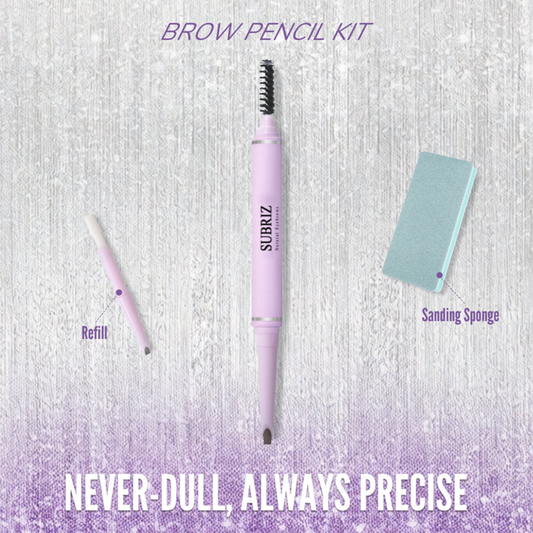 LUHAKA® DOUBLE-ENDED FEATHER EDGE EYEBROW PENCIL KIT