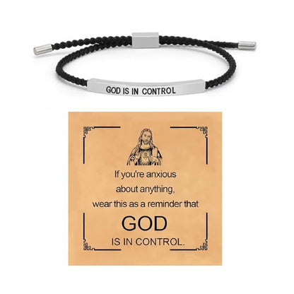 CZTICLE® ✝️Inspire Bracelet GOD IS IN CONTROL/W.W.J.D - Elegant Design with Unique Patterns and Letters D01