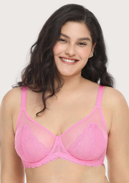 SFRCORD® Mermaid Scales Lace Unlined Bra
