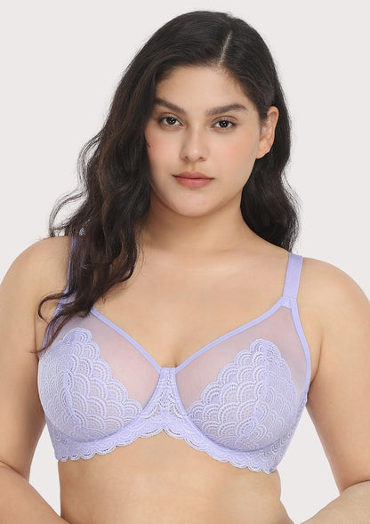 SFRCORD® Mermaid Scales Lace Unlined Bra