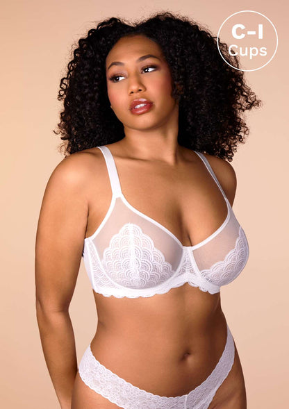 SFRCORD® Mermaid Scales Lace Unlined Bra