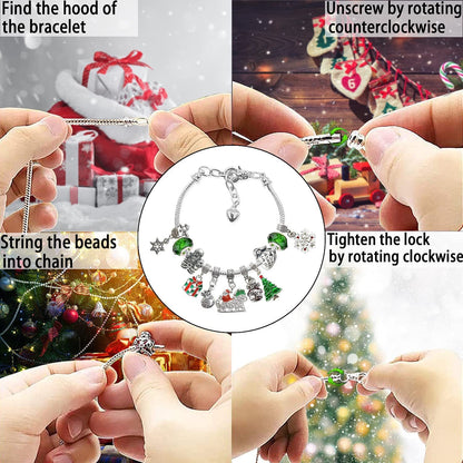 Oneswear® 🔥24 Pcs DIY Christmas Advent Calendar Bracelets Set D01