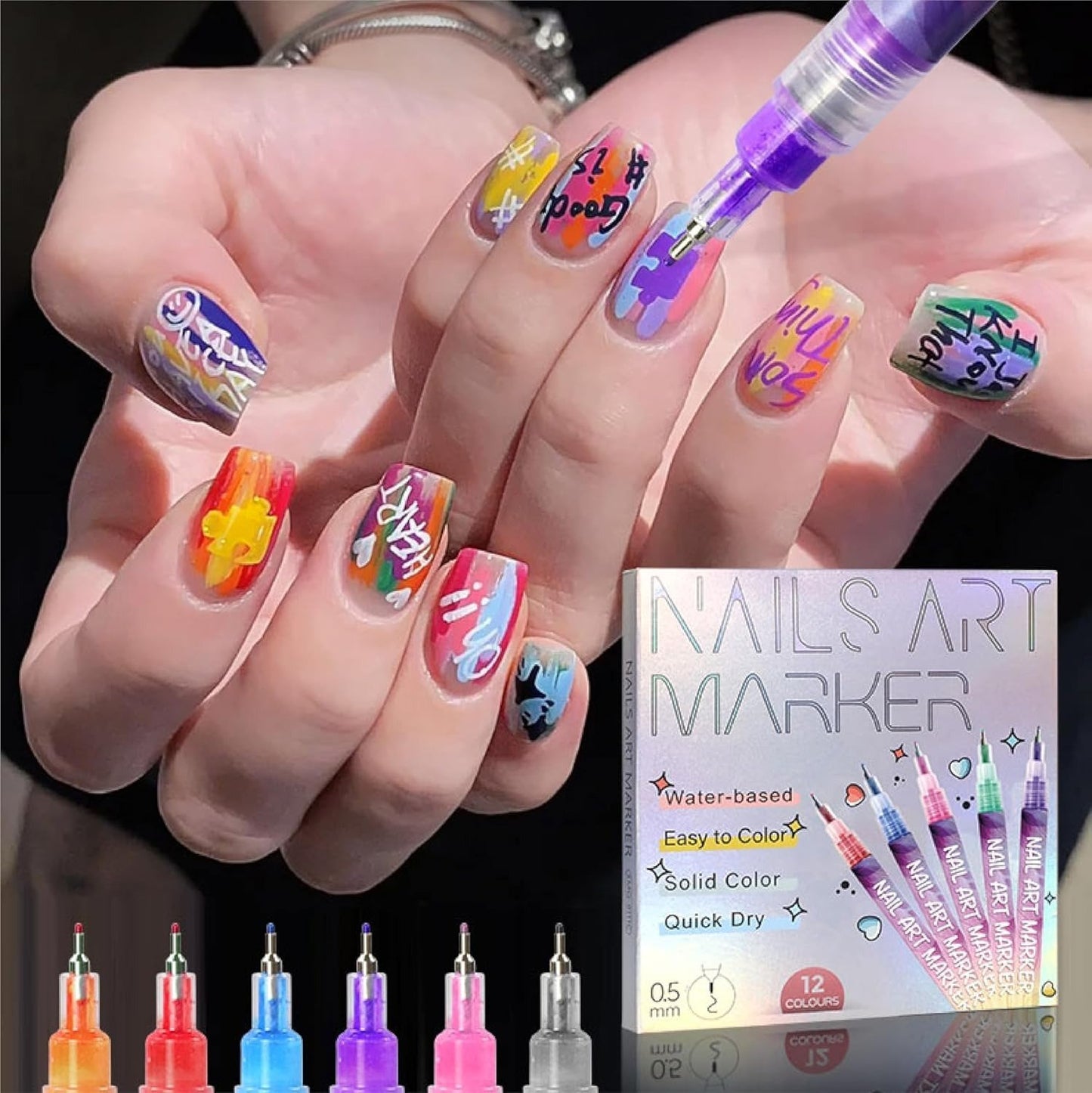 CILIFER® 🎁Last Day Sale 49% OFF🔥-🎨12 Colours Nail Art Pens Set