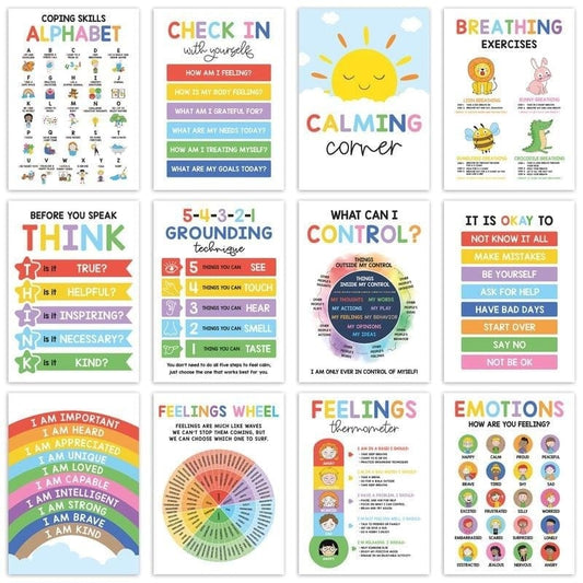 CZTICLE®🔥Last Day 49% OFF❤️12 Pcs Calming Corner Posters