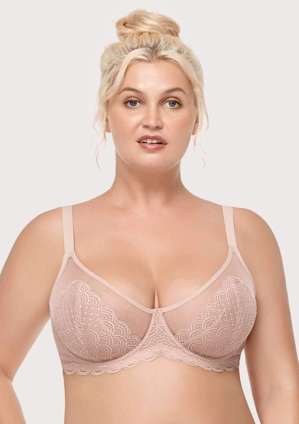 SFRCORD® Mermaid Scales Lace Unlined Bra