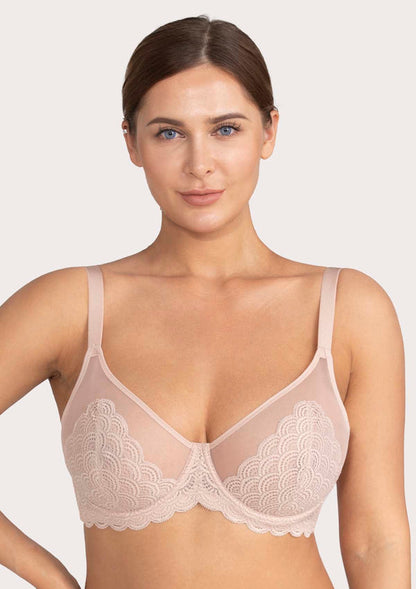 SFRCORD® Mermaid Scales Lace Unlined Bra