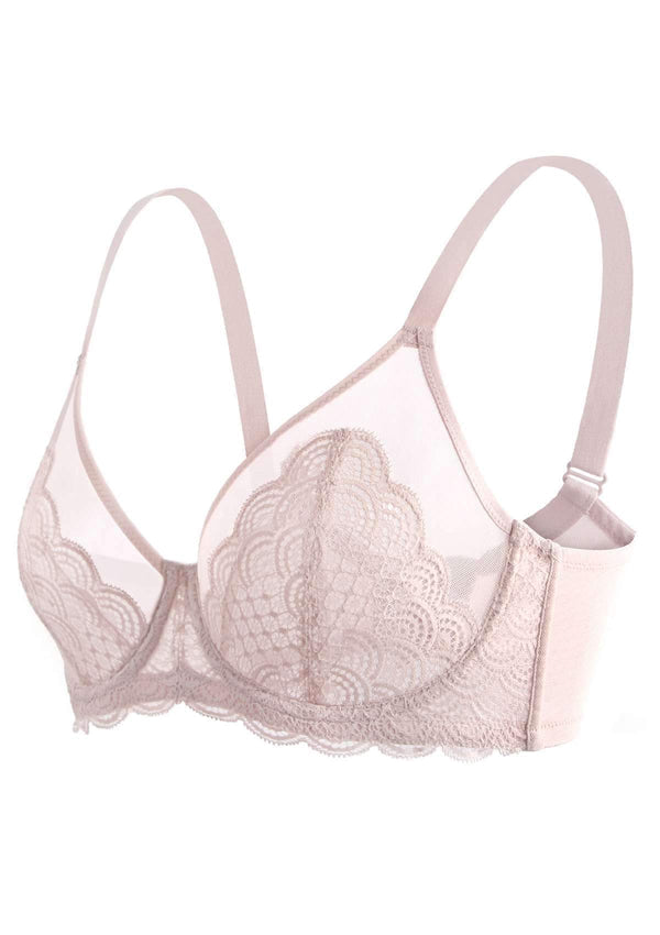 SFRCORD® Mermaid Scales Lace Unlined Bra