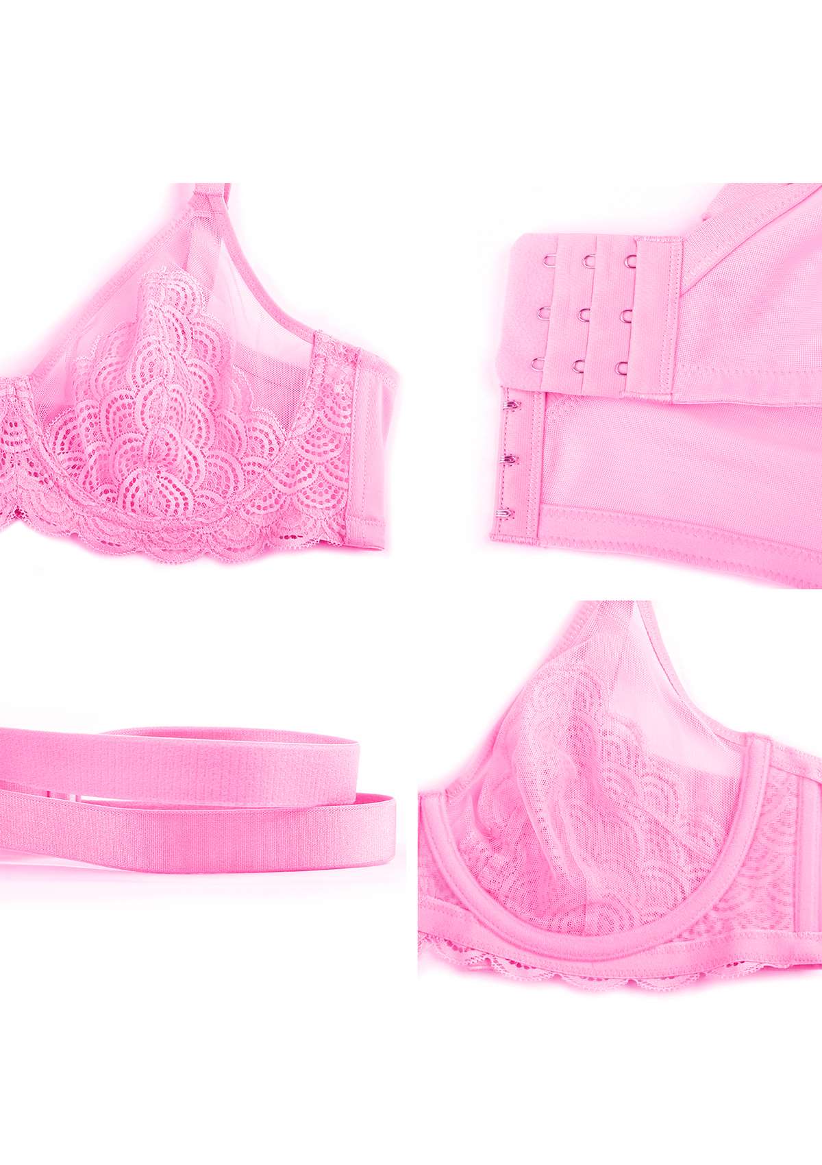 SFRCORD® Mermaid Scales Lace Unlined Bra
