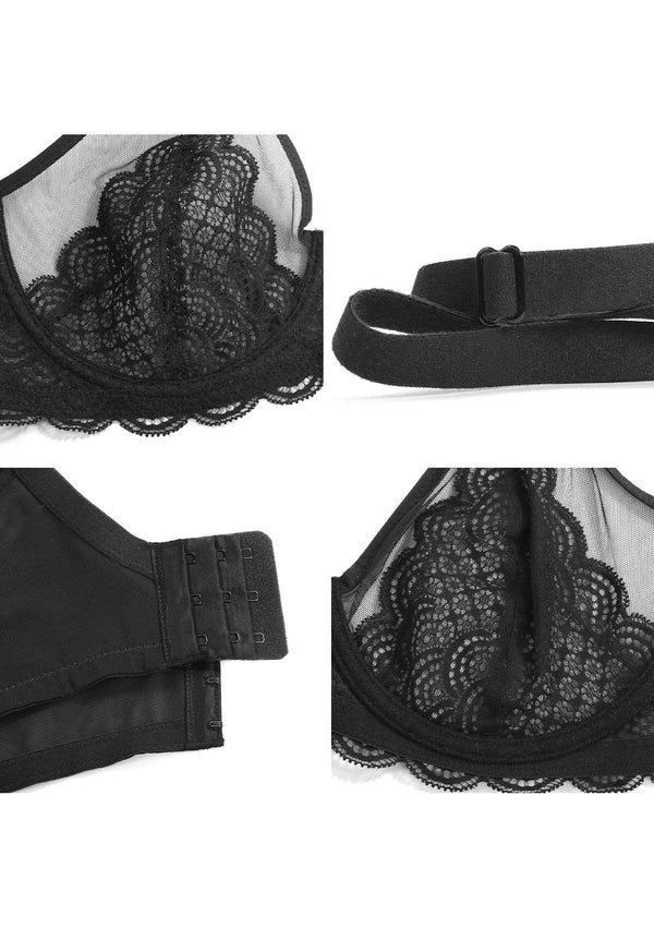 SFRCORD® Mermaid Scales Lace Unlined Bra
