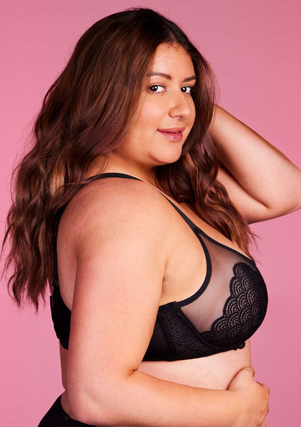 SFRCORD® Mermaid Scales Lace Unlined Bra