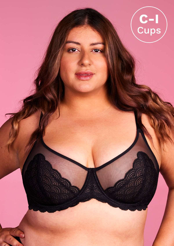 SFRCORD® Mermaid Scales Lace Unlined Bra