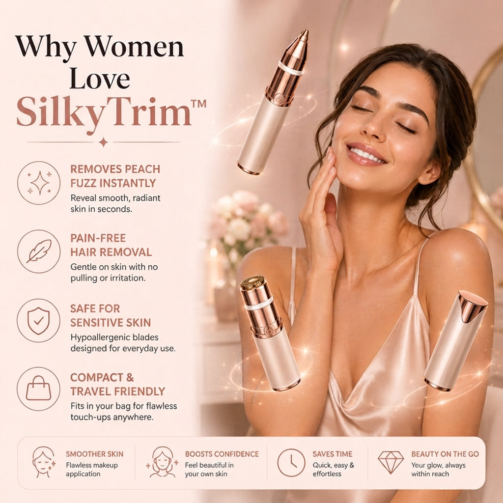 SilkyTrim – 2-in-1 Eyebrow & Facial Hair Trimmer