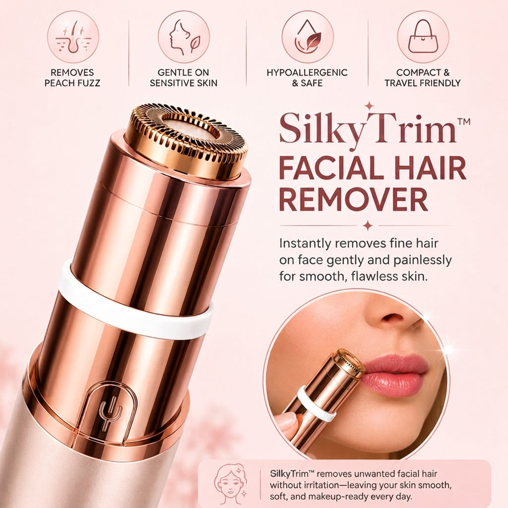 SilkyTrim – 2-in-1 Eyebrow & Facial Hair Trimmer