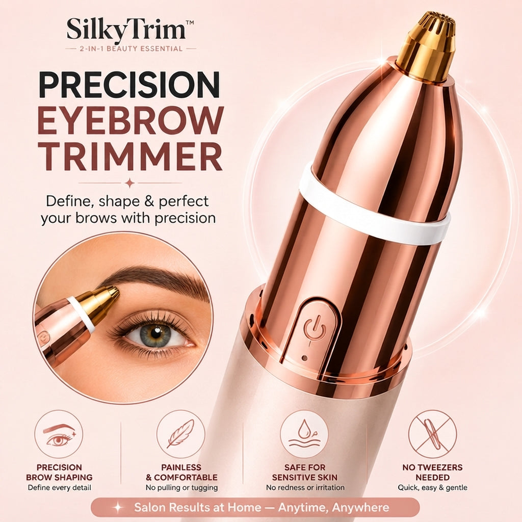 SilkyTrim – 2-in-1 Eyebrow & Facial Hair Trimmer
