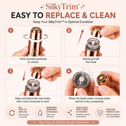 SilkyTrim – 2-in-1 Eyebrow & Facial Hair Trimmer