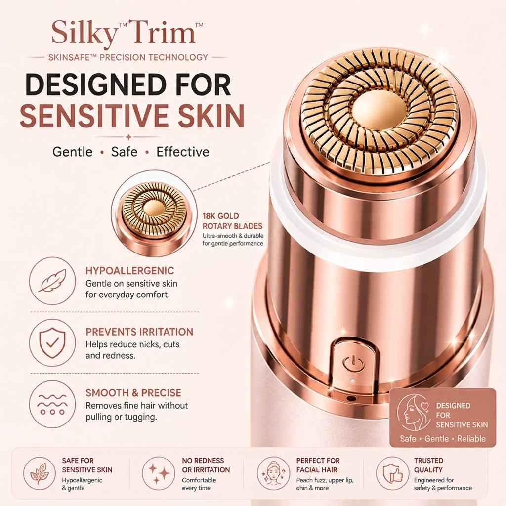 SilkyTrim – 2-in-1 Eyebrow & Facial Hair Trimmer
