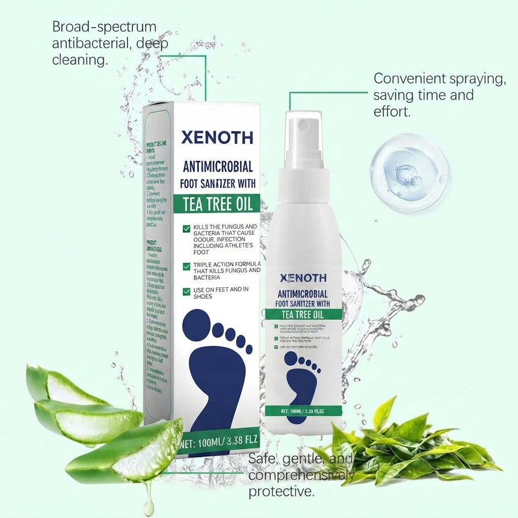 XENOTH - Foot Sanitiser with Tea Tree Oil, Tea Tree Oil Feet Spray