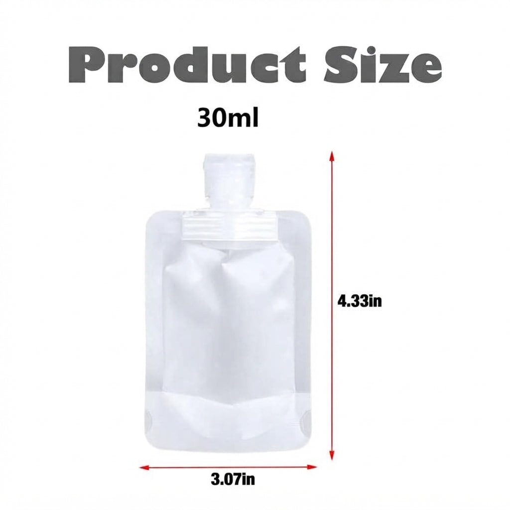 12 Pack Travel Pouches for Toiletries, Suitable For Liquid Filling And Travel