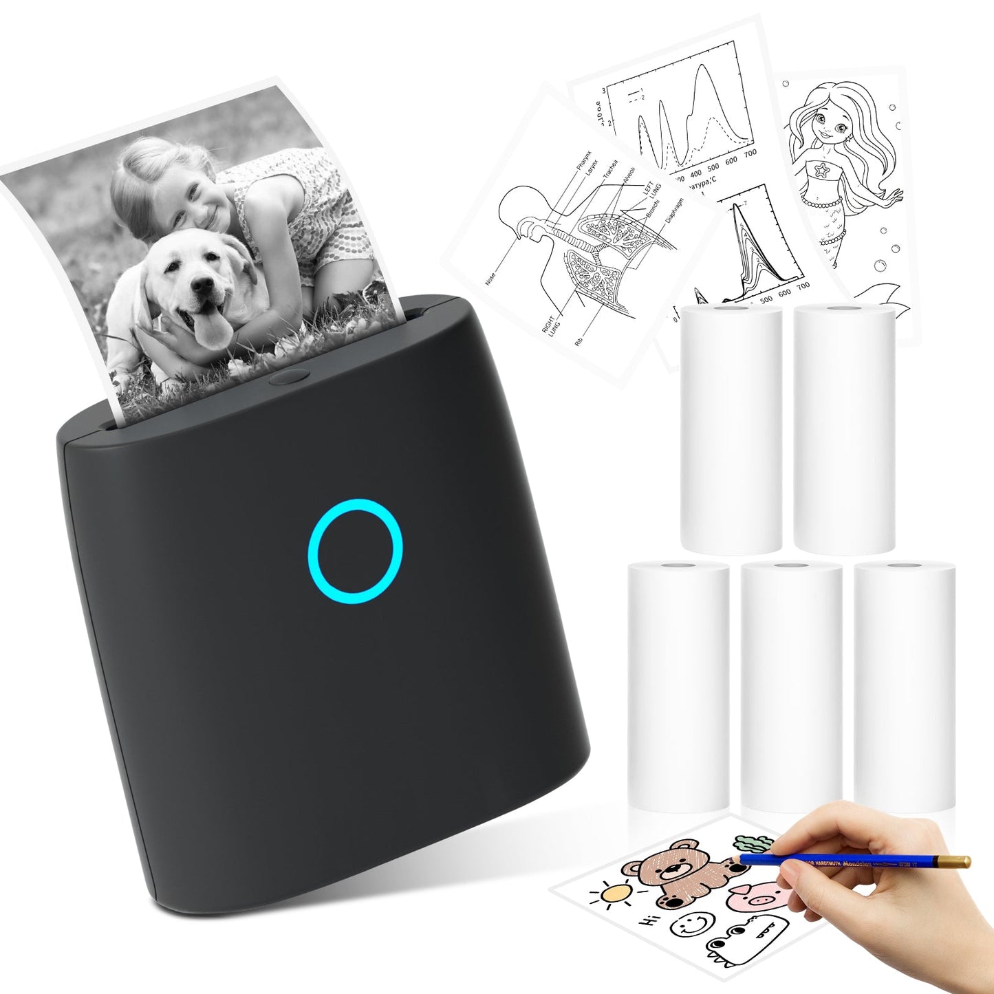 CILIFER® Mini Sticker Printer-2 Inch Bluetooth Thermal Pocket Printer