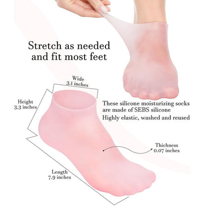 Silicone Moisturizing Gel Heel Socks