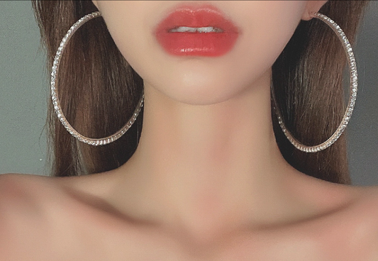 CZTICLE®Silver hoop earrings