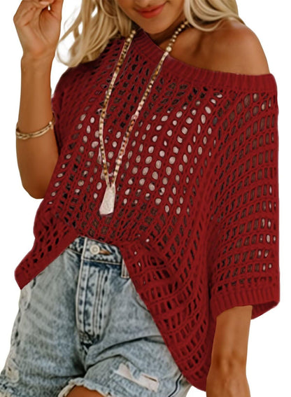 2025 Summer Crochet Hollow Out Cover up Top