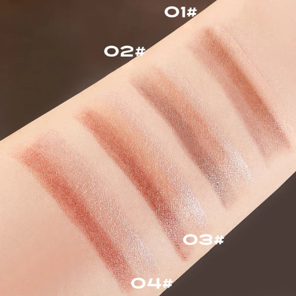 3 Color Eyeshadow Stick - One-Swipe Shimmer Glow For Effortless Eye Makeup