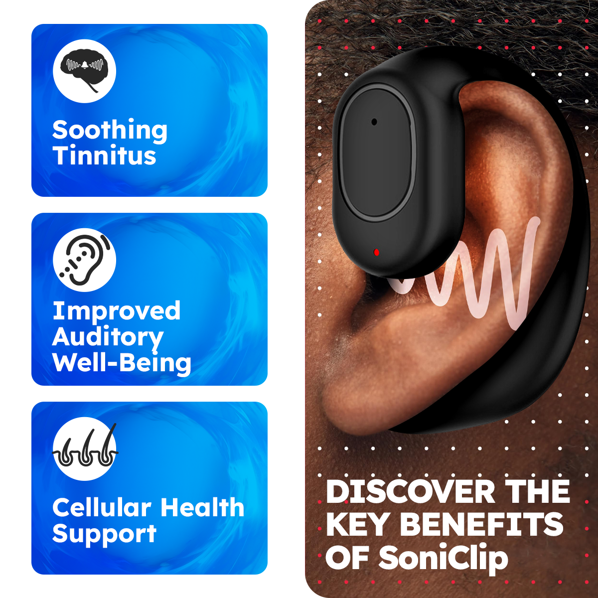 🔥Anniversary Promotion🔥Dafeila™ SoniClip Tinnitus Relief Device-K2🌐🎧