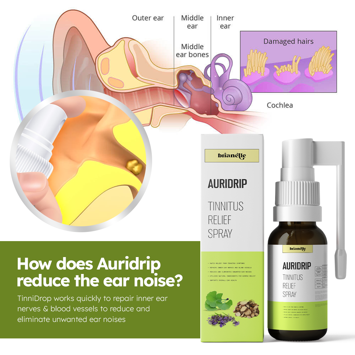 💐Brianelle™ Auridrip Tinnitus Relief Spray💐