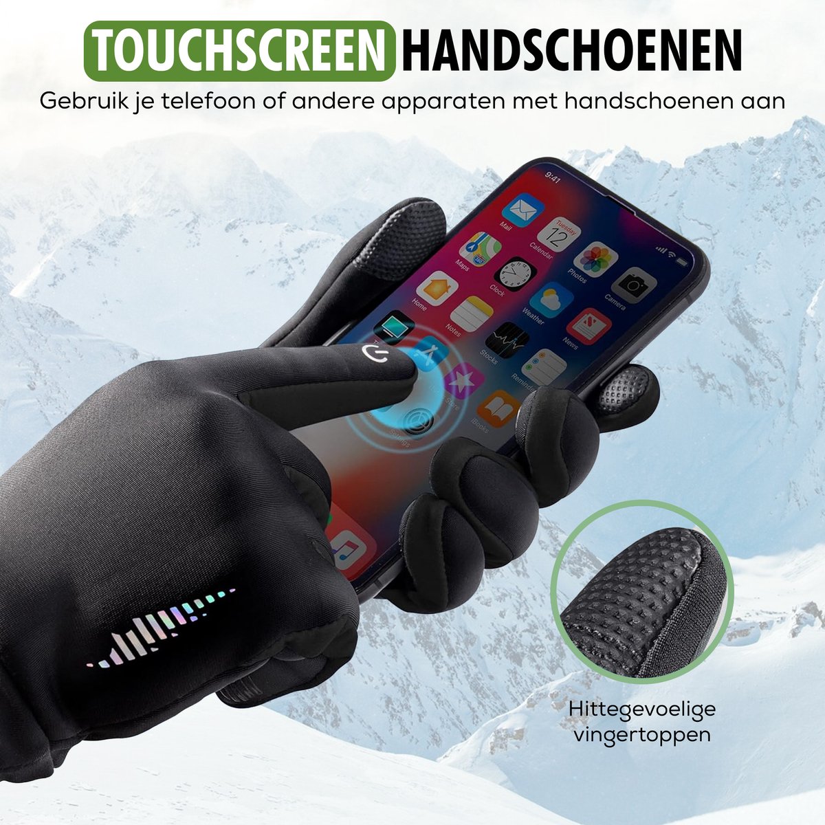 CILIFER® Winter Cycling Gloves Touch Screen Windproof Thermal Non-Slip Warm Fleece Lining Gloves – Ultrashell / Rain resistant