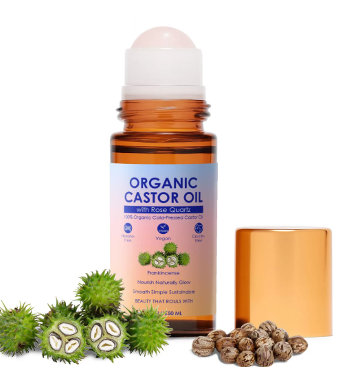 LUHAKA®Castor Oil 2 OZ- Aceite de Ricino - Cold Pressed 100% Pure. Certified Organic. Hexane Free for Eyelashes. Eyebrows. Beard. Hair Growth Women and Men