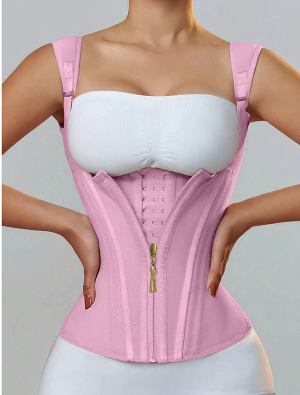 CZTICLE® Waist Trainer for Women Tummy Control Workout Faja Body Shaper Postpartum Waist Cincher Corset Shapewear with Strap Tan
