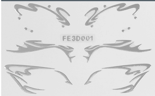 LUHAKA® Futuristic silver eye stickers face lace creative makeup metallic makeup artist eyeshadow stickers self-adhesive