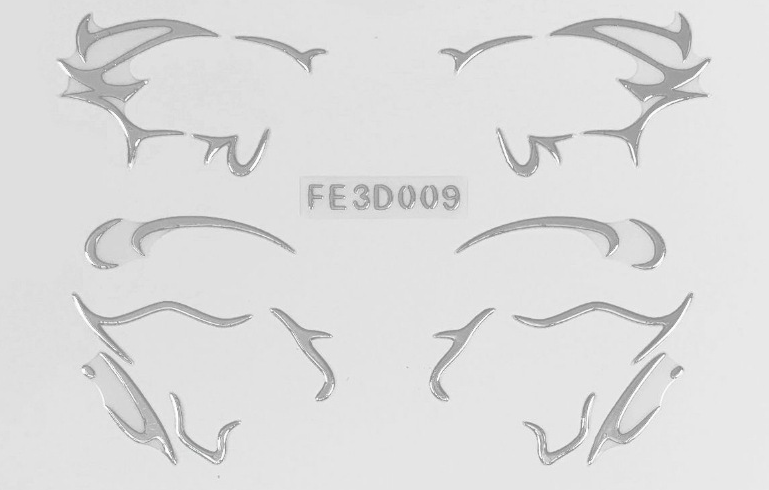 LUHAKA® Futuristic silver eye stickers face lace creative makeup metallic makeup artist eyeshadow stickers self-adhesive