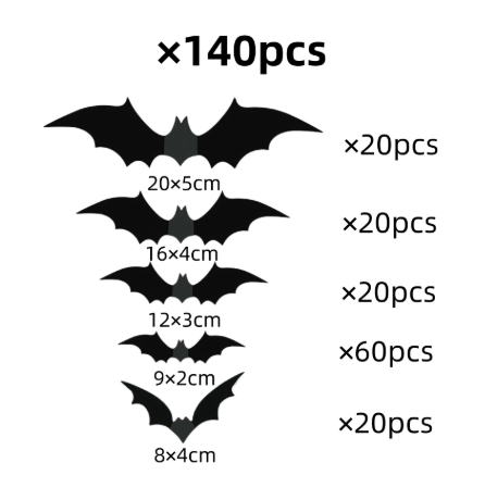 CZTICLE® Halloween Bat Wall Decals Set